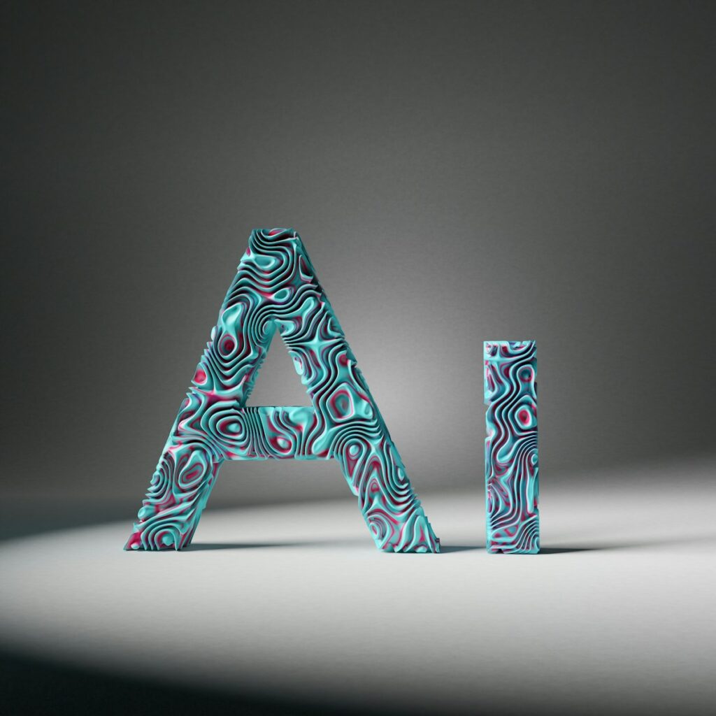 the letters are made up of AI